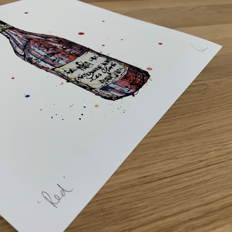 Red - Wine Print with Size and Presentation Options