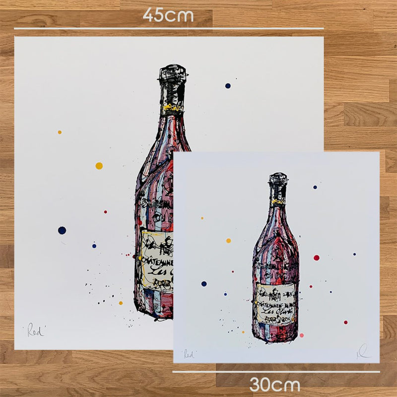 Red - Wine Print with Size and Presentation Options