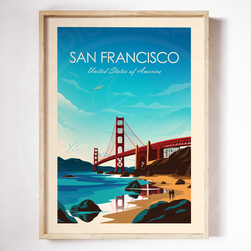 San Francisco Bay Traditional Style Print