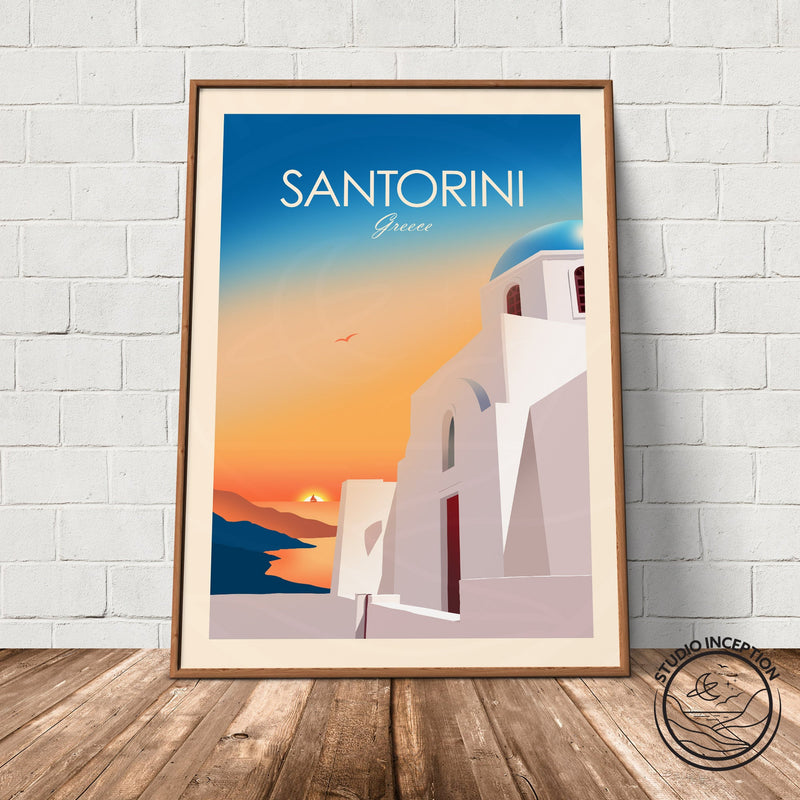 Santorini Traditional Style Print