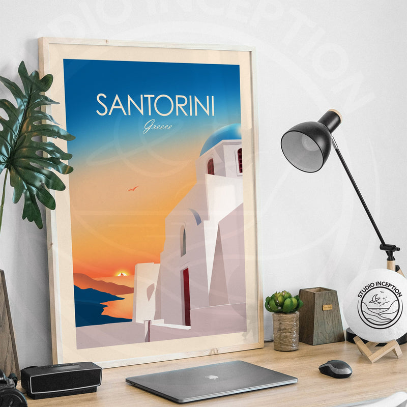 Santorini Traditional Style Print