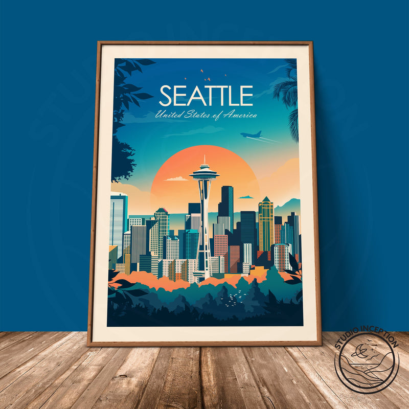 Seattle Traditional Style Print