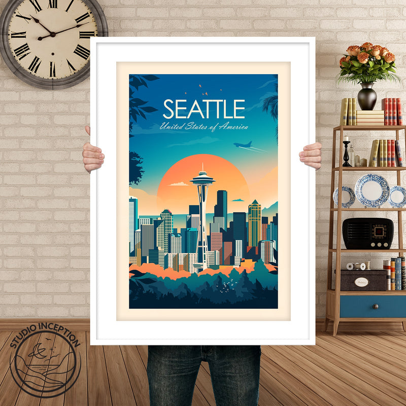 Seattle Traditional Style Print