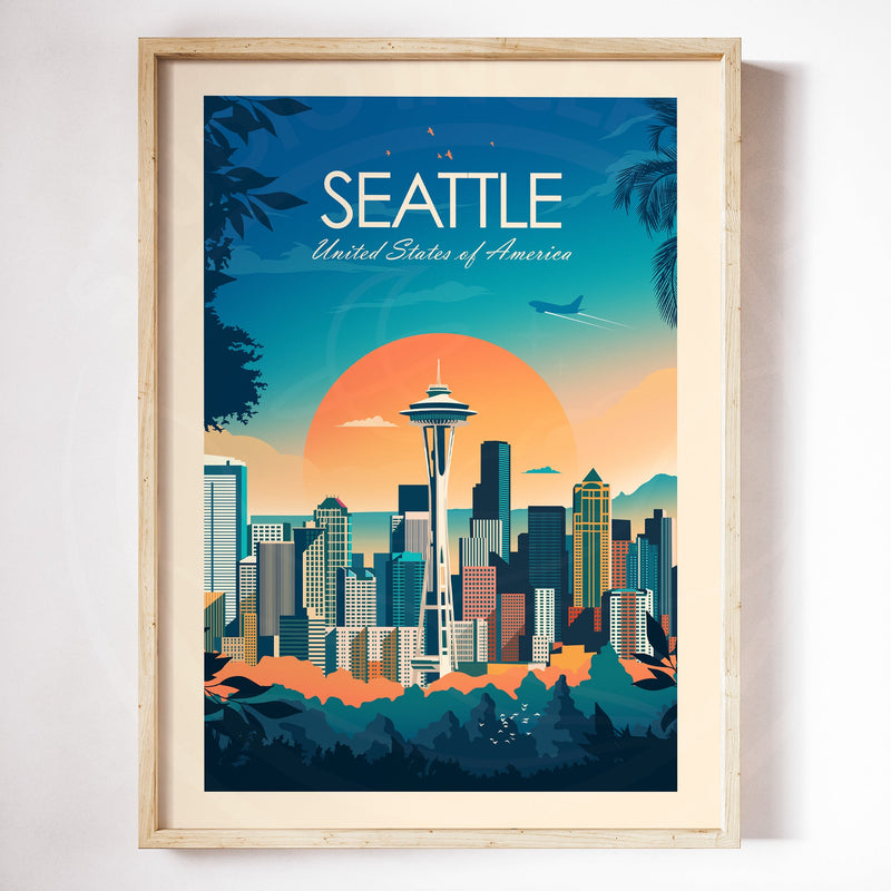 Seattle Traditional Style Print