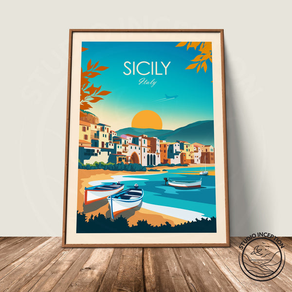 Sicily Italy Traditional Style Print