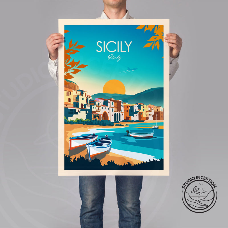 Sicily Italy Traditional Style Print