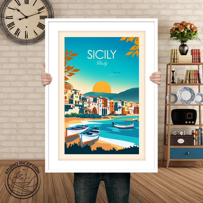 Sicily Italy Traditional Style Print