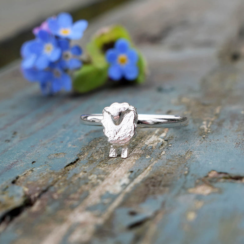 'Wee Sheep' Silver Sheep Ring