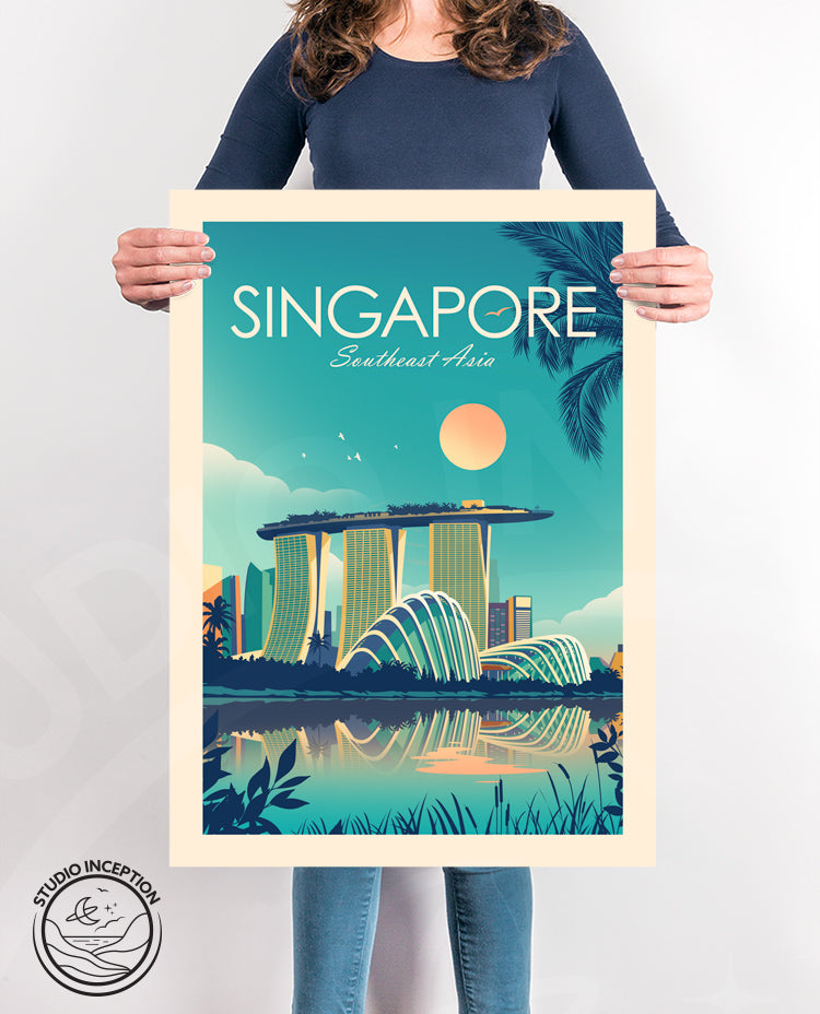 Singapore Traditional Style Print