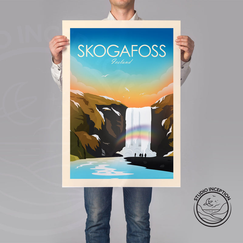 Skogafoss Iceland Traditional Style Print