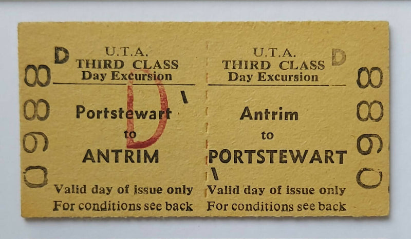 Northern Ireland 'North Coast' framed railway tickets - Range 3