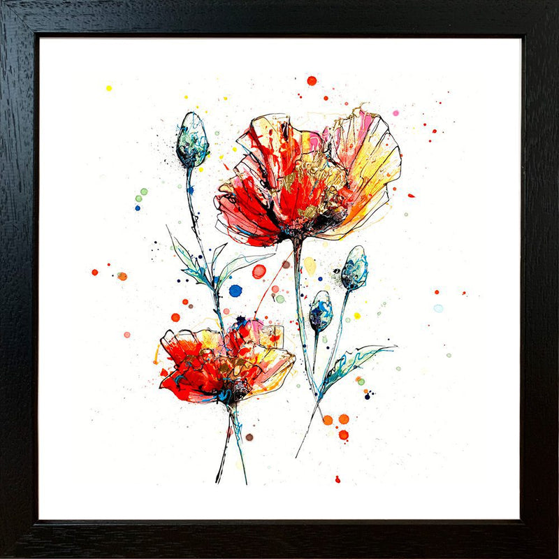 Sunburst - Poppy Print with Size and Framing Options