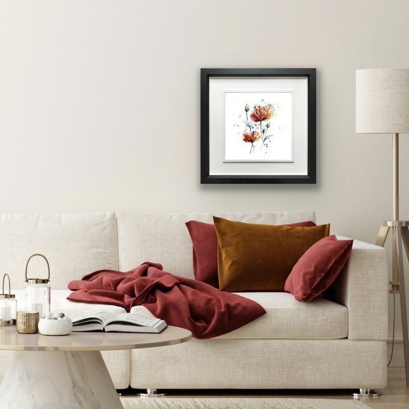 Sunburst - Poppy Print with Size and Framing Options