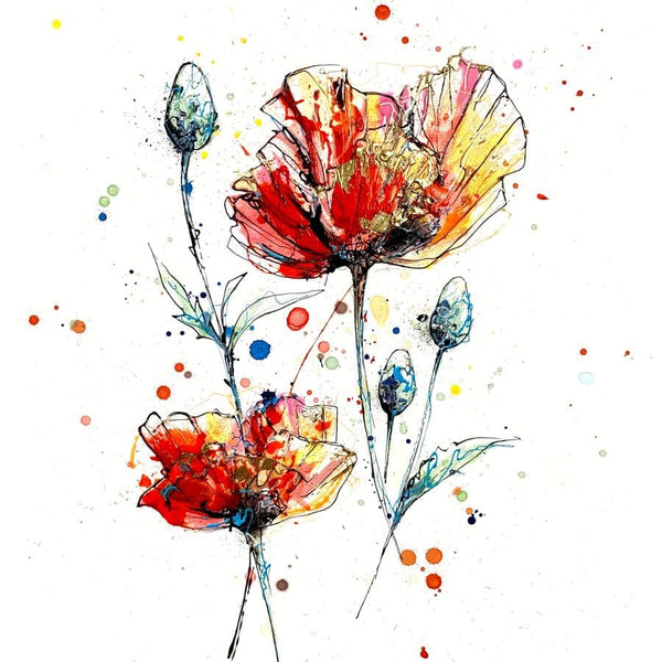 Sunburst - Poppy Print with Size and Framing Options