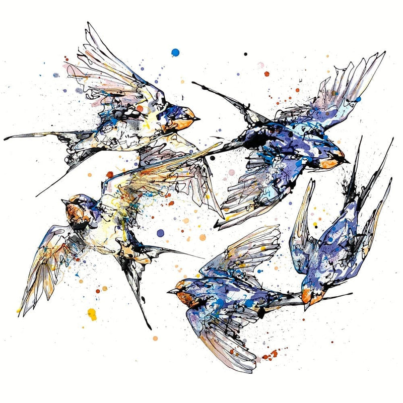 Closeness - Swallows Print with Size and Presentation Options