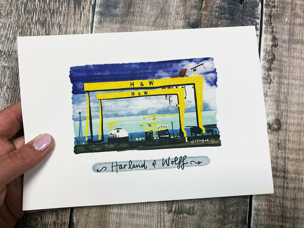 Harland and Wolff Illustration A5 Greeting Card