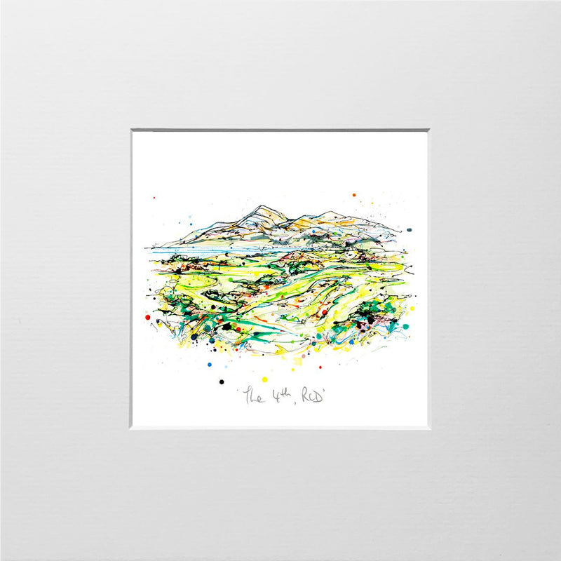 The 4th RCD - Royal County Down Golf Club Print with Size and Framing Options