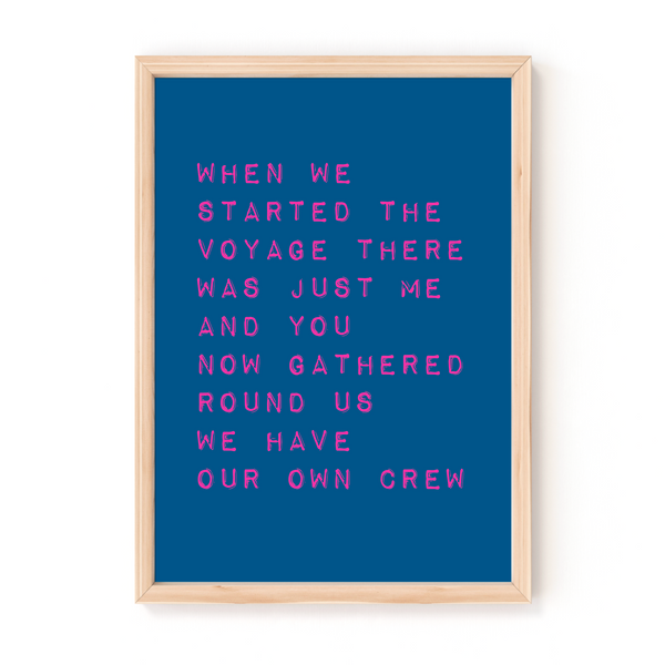 The Voyage by Christy Moore A4 Lyrics Print