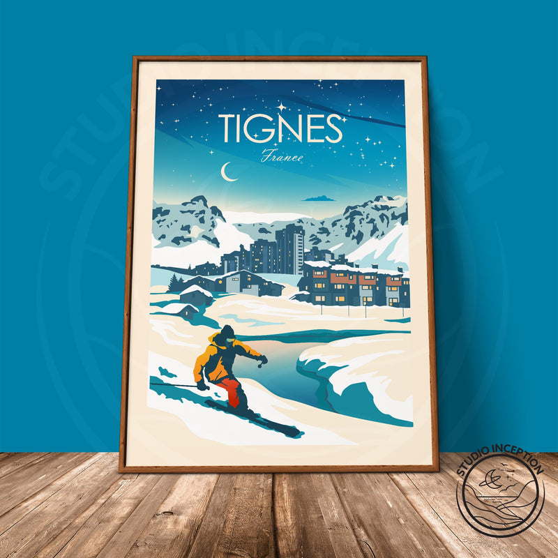 Tignes France Traditional Style Print