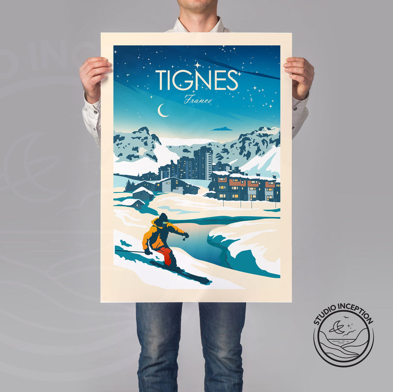 Tignes France Traditional Style Print