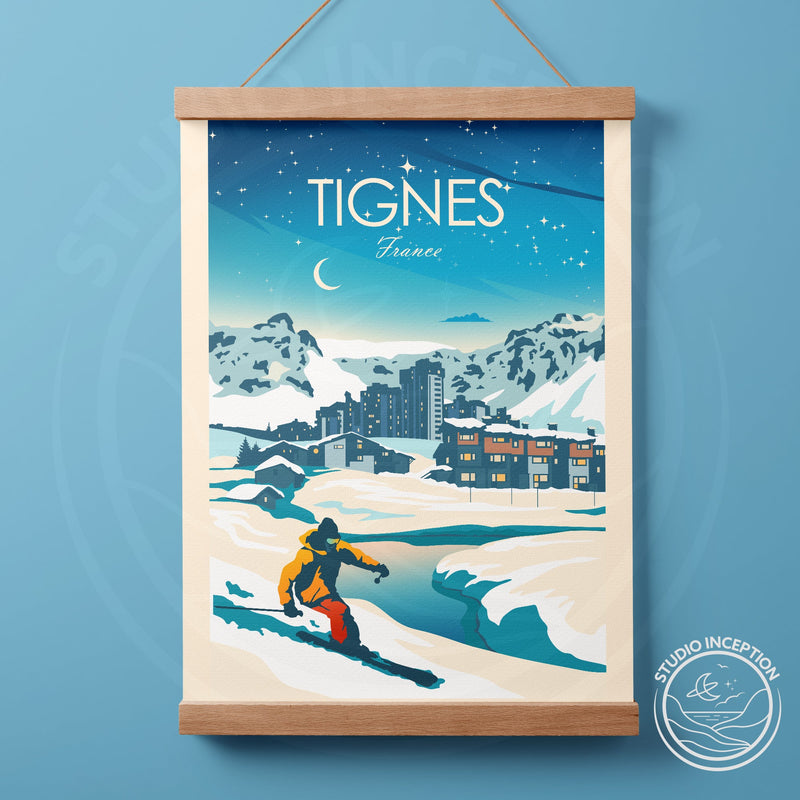 Tignes France Traditional Style Print