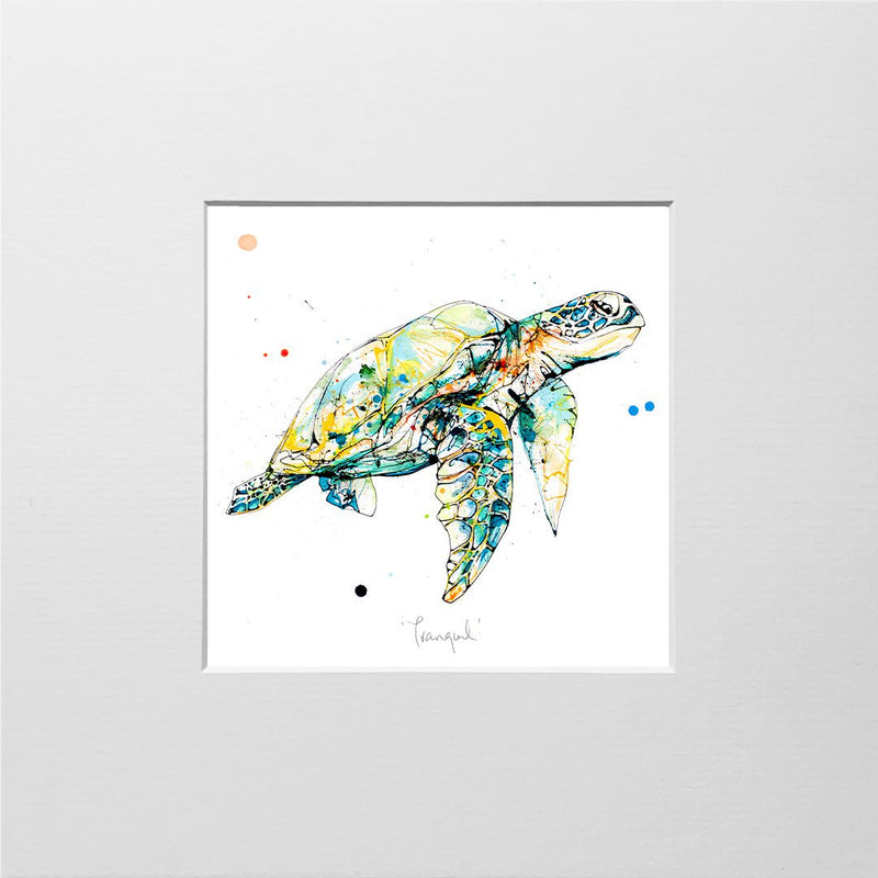 Tranquil - Sea Turtle Print, 30x30cm with Size and Presentation Options