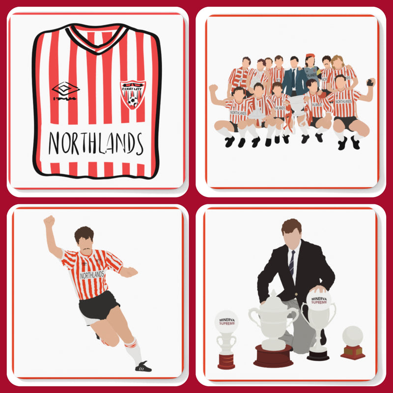 Derry City FC Treble Coaster Set