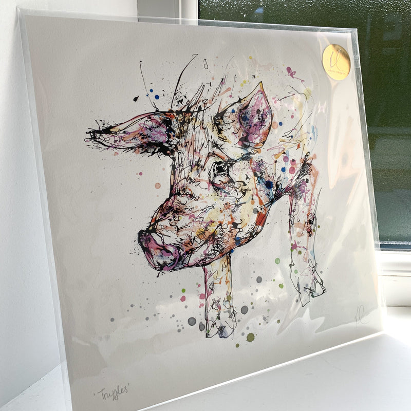 Truffles - Farmyard Pig Print with Size and Presentation Options