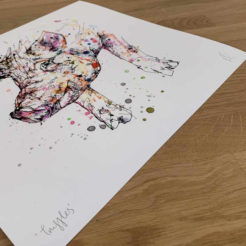 Truffles - Farmyard Pig Print with Size and Presentation Options