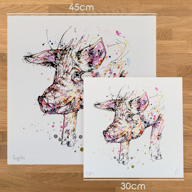 Truffles - Farmyard Pig Print with Size and Presentation Options