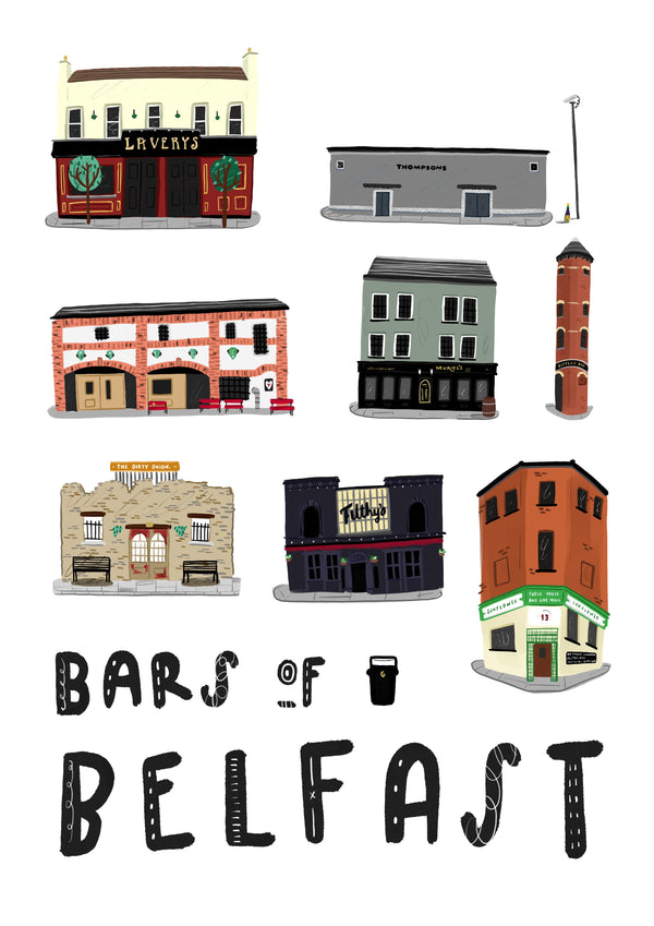 Bars of Belfast Print