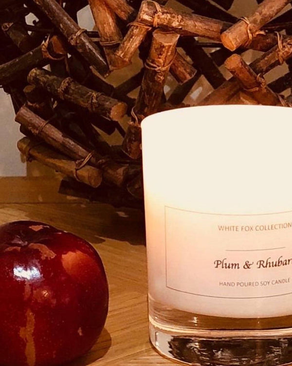 Plum & Rhubarb Hand Poured Soy Candle