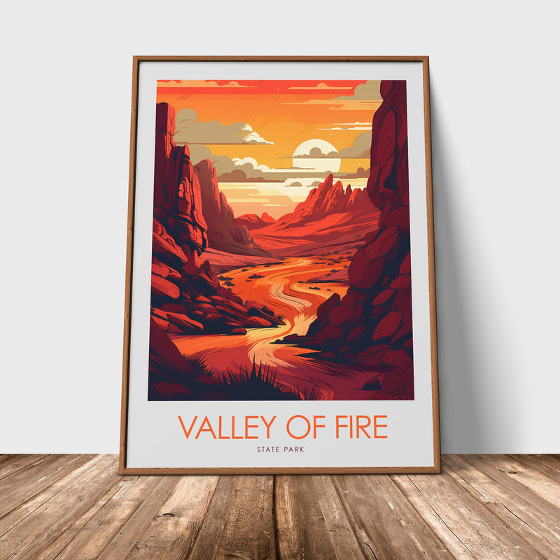 Valley of Fire Minimalist Print