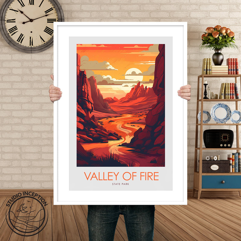 Valley of Fire Minimalist Print