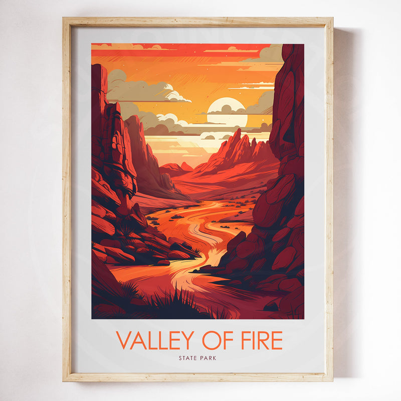 Valley of Fire Minimalist Print