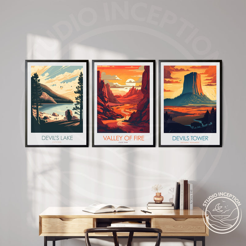 Valley of Fire Minimalist Print