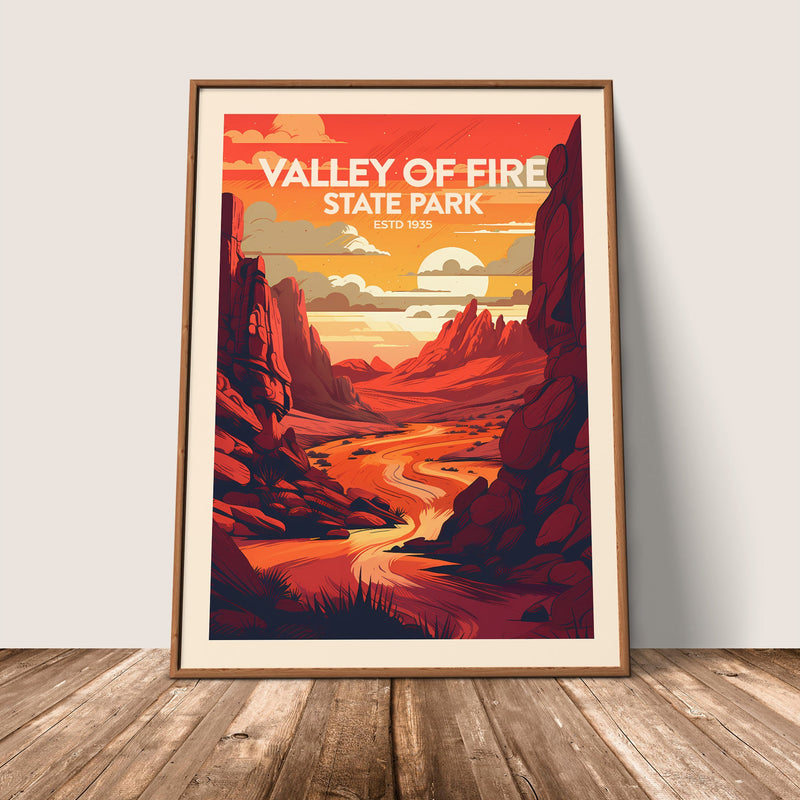 Valley of Fire Traditional Style Print