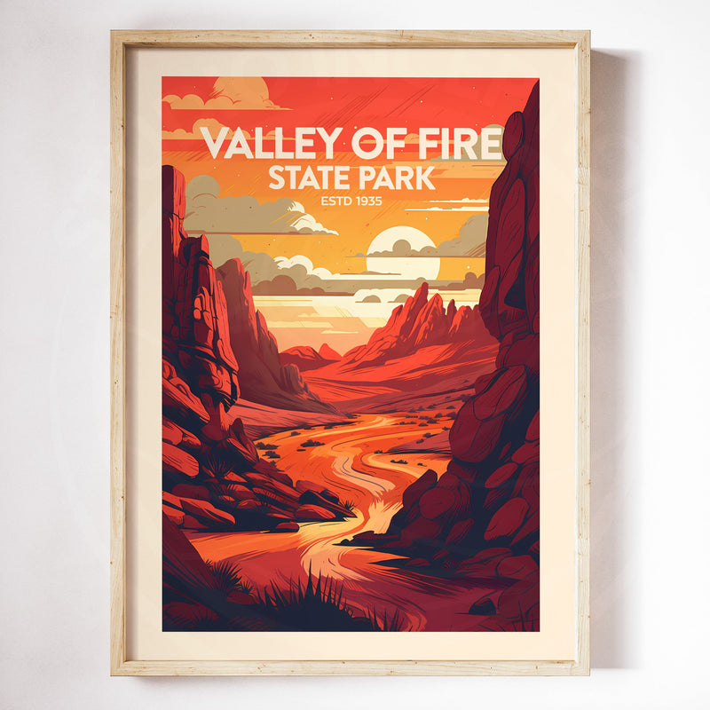 Valley of Fire Traditional Style Print