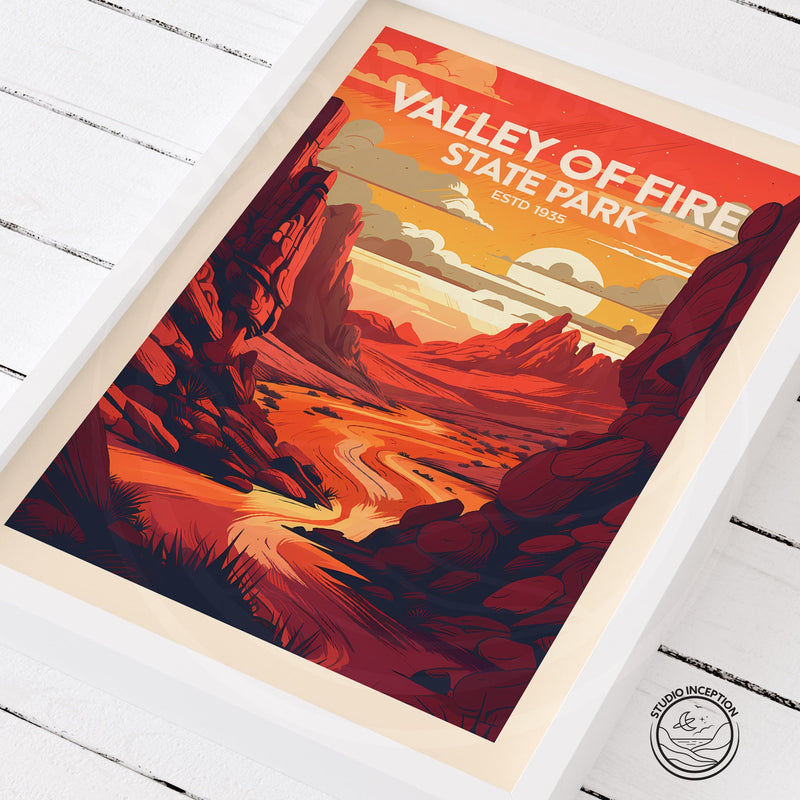 Valley of Fire Traditional Style Print