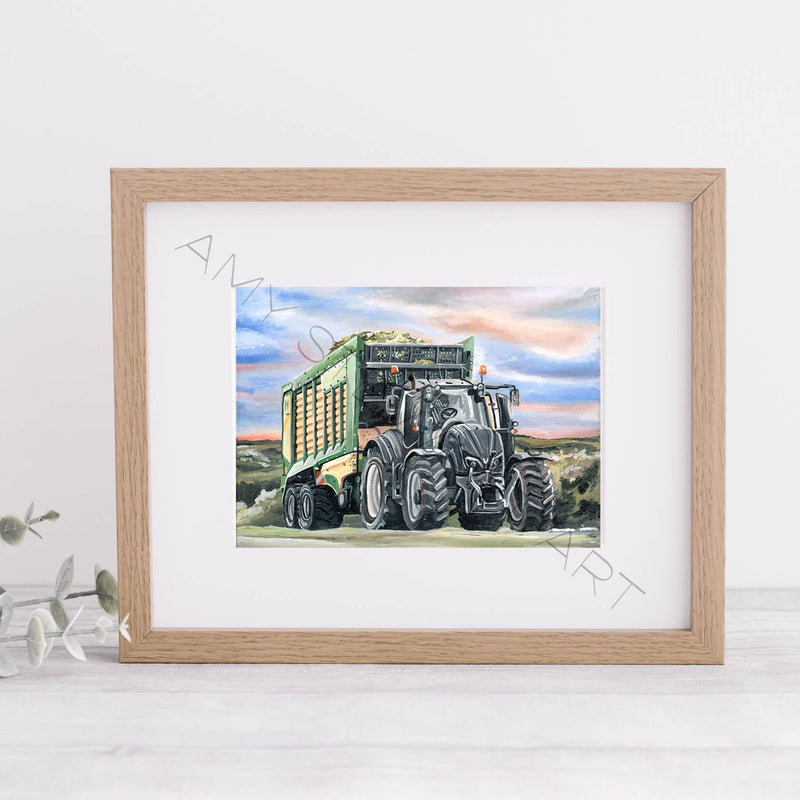 Valtra T254 Mounted Art Print