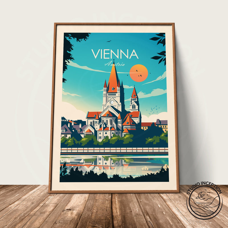 Vienna Austria Traditional Style Print