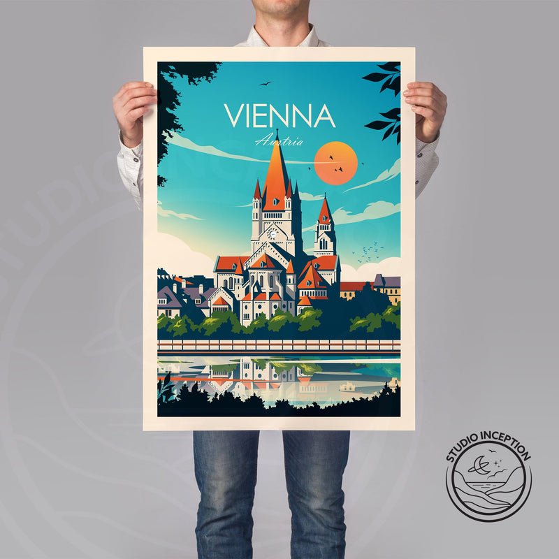 Vienna Austria Traditional Style Print