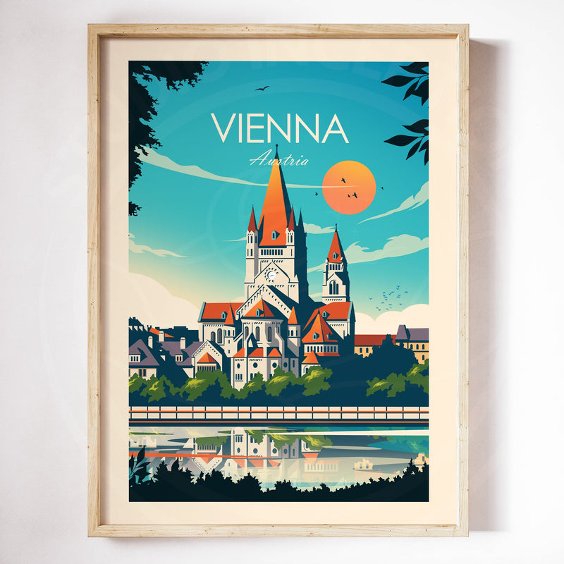 Vienna Austria Traditional Style Print