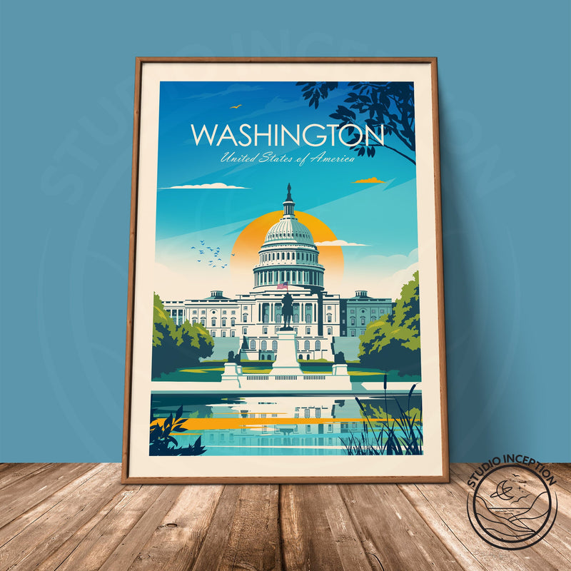 Washington DC Traditional Style Print