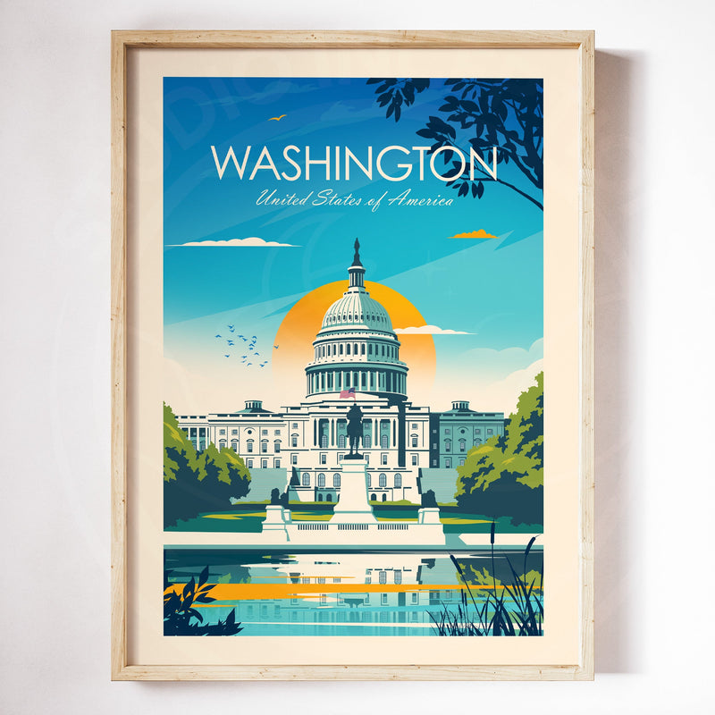 Washington DC Traditional Style Print