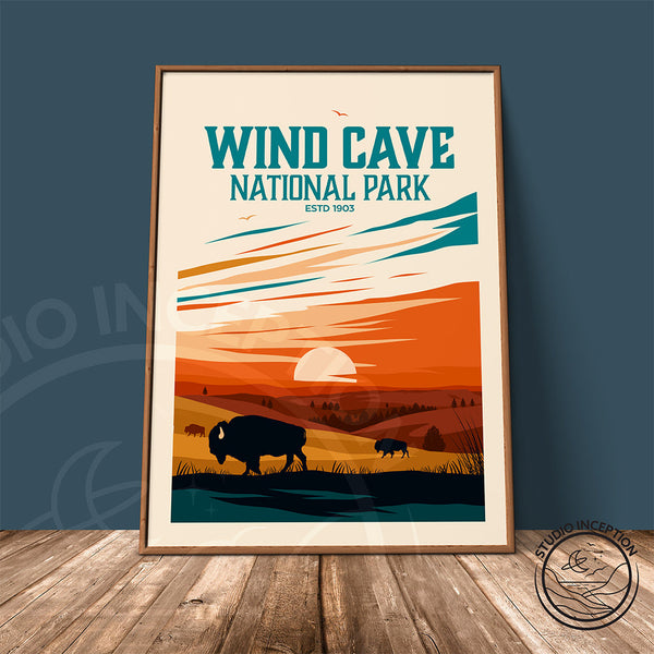 Wind Cave National Park Traditional Style Print