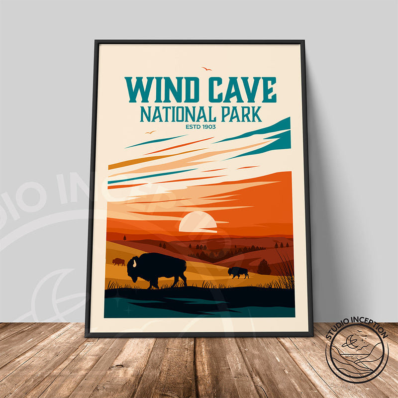 Wind Cave National Park Traditional Style Print