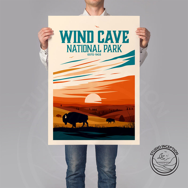 Wind Cave National Park Traditional Style Print