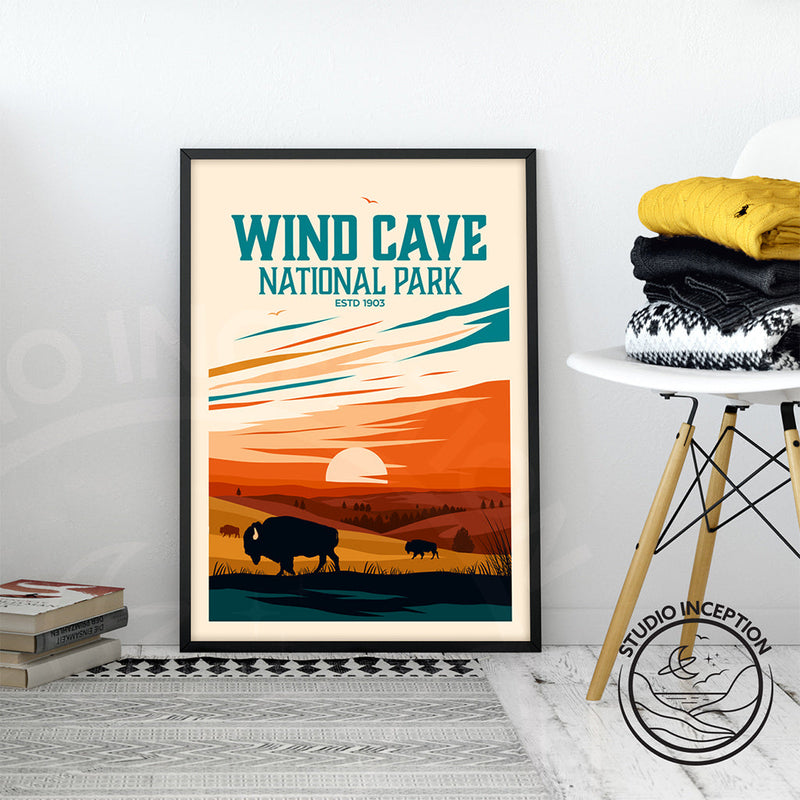 Wind Cave National Park Traditional Style Print