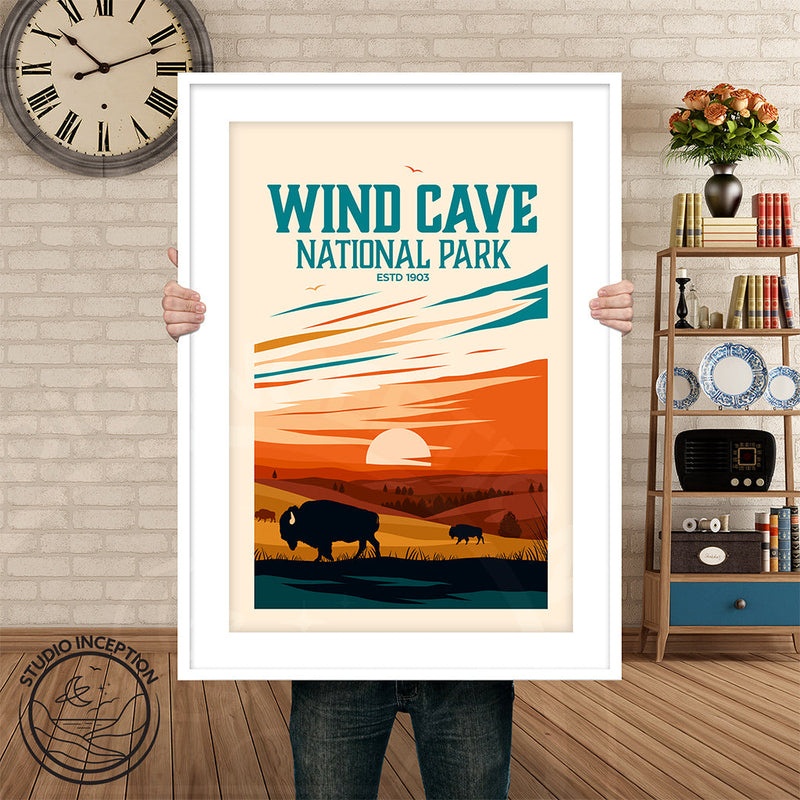 Wind Cave National Park Traditional Style Print